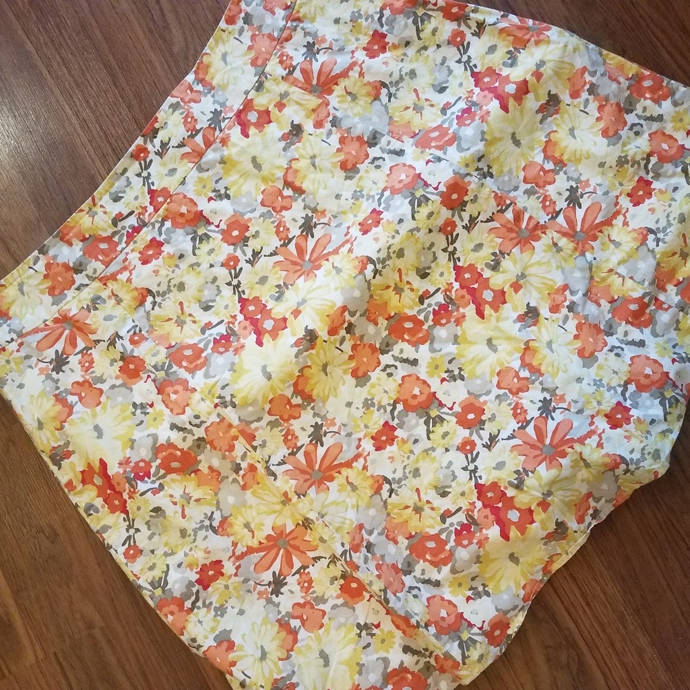 Madison & Max Fall Autumn Floral SKIRT Size 18